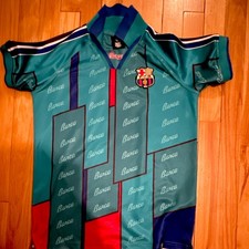 FC Barcelona Soccer Jersey Barca FCB Size12 Teal Red Blue Football Shirt vintage