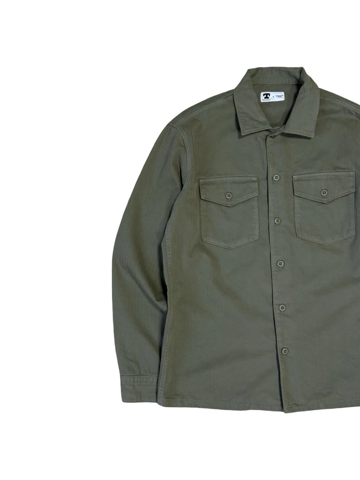 Tellason Military Jacket Men's 100% Cotton Field Utility Pockets Coverall Size S image 10