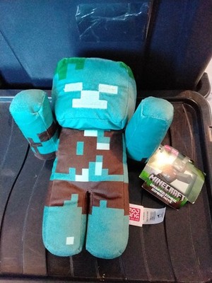 Minecraft Plüsch - Ertrunkener Zombie - mit Etikett - Mattel Mojang Studios - 9 Zoll (R937)
