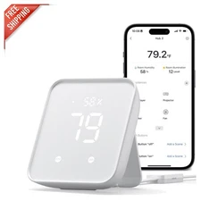 Smart Hub 2 WiFi Thermometer with Integrated IR Remote & Light Sensor Features