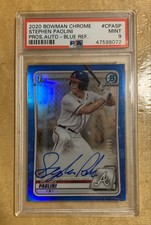 2020 Bowman - Chrome Prospects Auto Stephen Paolini #CPA-SP Blue Refractor /150
