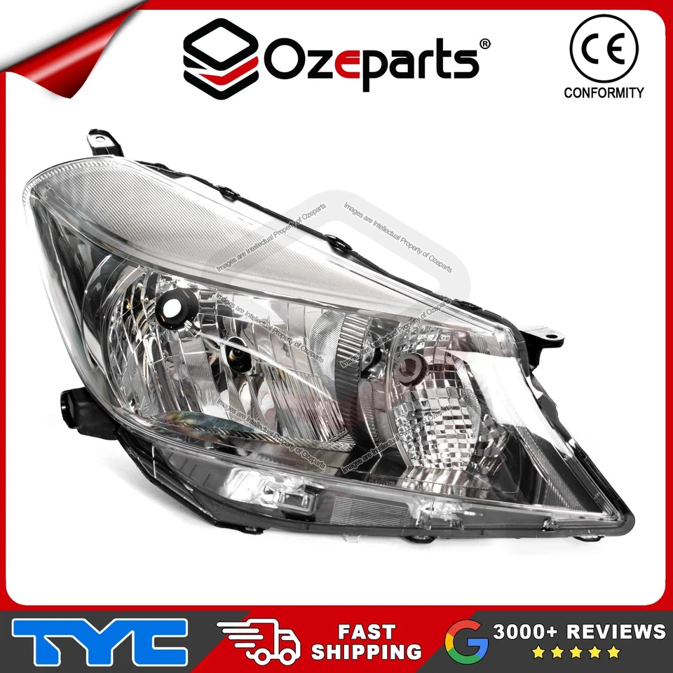 Set Pair LH+RH Head Light Lamp For Toyota Yaris NCP130 Ser 1 Hatch 2011~2014 - image 4 of 4