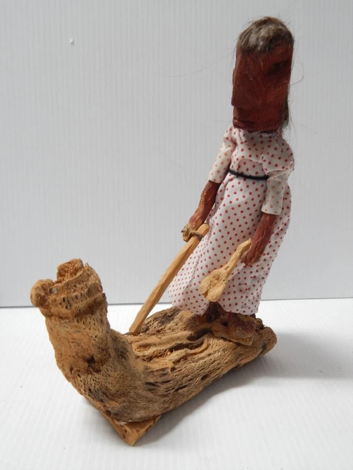 MUÑECA ANTIGUA VINTAGE PAPAGO SAQUARO CACTUS RIB DE DOMINGO + CHEPA FRANCO Foto 4 de 4