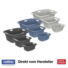 ROTHO W&auml;schewannenset 3 tlg. FLOWERS W&auml;schewanne Set 12L / 25L / 50L W&auml;schekorb