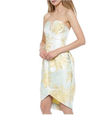 Zimmermann Valiant Inverted Brocade | Mint & Yellow | Size 0