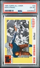 1955 TOPPS ALL-AMER. #24 KEN STRONG PSA 6