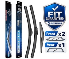 For Nissan Juke 2010-2014 Front Rear Windscreen Wiper Blades x3 22"14"12"