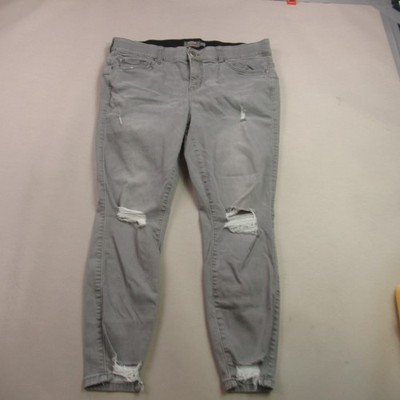 J Jill Jeans Womens 18 Regular Pockets Outdoors Straight Bombshell Skinny Gray