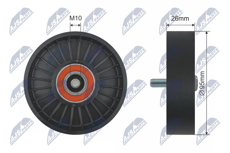 DEFLECTIONGUIDE PULLEY VRIBBED BELT RRK-KA-301 FOR HYUNDAI ACCENT/IV ix35 i40 - Image 7