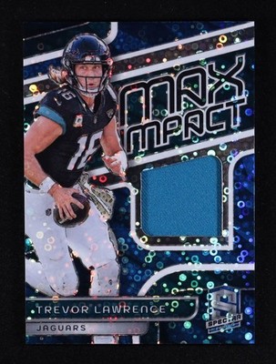 TREVOR LAWRENCE 2024 Panini Spectra Max Impact Memorabilia ''Neon Blue'' #22/60  