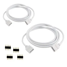 50CM 1.64ft 4 Color RGB LED Strip Extension Cable (2PCS) for SMD 5050/3528/28...