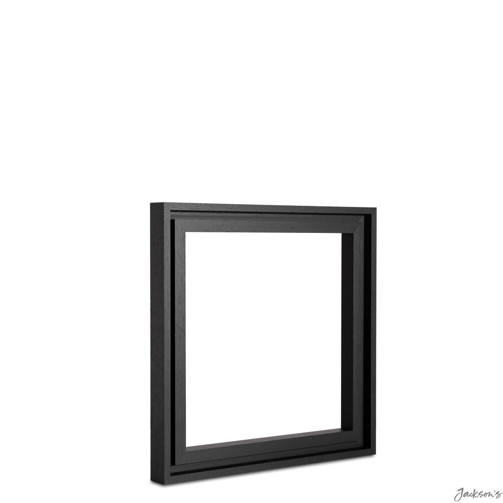 Jackson's : Black Ready-Made Ayous Wood Frame for Panels 12x12in : 8mm Rebate...