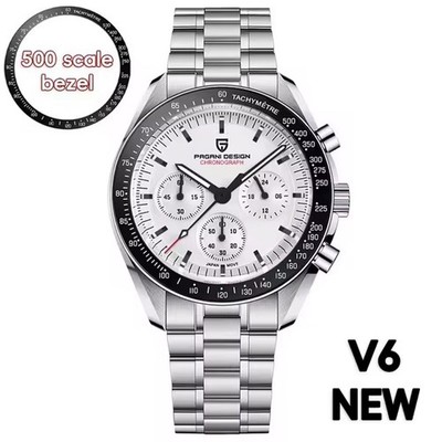 42MM PAGANI DESIGN Quartz Men Watch Diver Stainless 100M Waterproof Luminous NEW