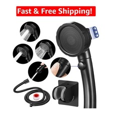 Modern Black Handheld Shower Head - High Pressure and Water-Saving Design