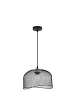 Nova Luce Pendelleuchte Lyron Schwarz Holzapplikation HöHenverstellbar Dimmbar
