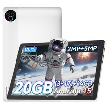 2026 10.1 inch Tablet Android 15 16GB RAM 64GB ROM Dual Camera IPS LCD HD WIFI