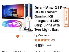 Govee DreamView G1S Pro RGBIC Smart Multicolor LED Strip Kit w/ 2 Light Bars
