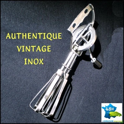 MOULINETTE BATTEUR VINTAGE ACIER INOXYDABLE LIVRAISON 48H DOMICILE COLISSIMO - Photo 1/4