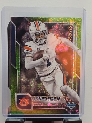 2025 Bowman Chrome U LIME GREEN Mini Diamond #186 Eric Singleton Jr. 252/275
