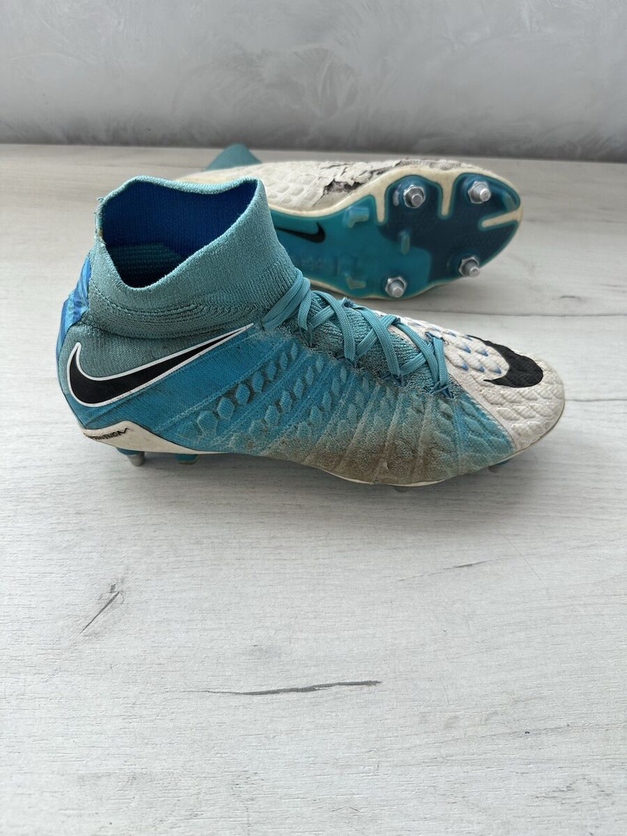 Nike Hypervenom Phantom 3 DF SG White Blue Football Cleats Nike Hypervenom Phantom 3 DF SG White Blue Football Cleats