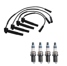Denso Wire Set 7mm & 4 Iridium Power Spark Plugs 0.044 Kit For Subaru 2.5 H4