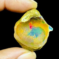 72.45 Cts Natural Ethiopian Opal Rough 33x27mm Huge Untreated Loose Gemstone