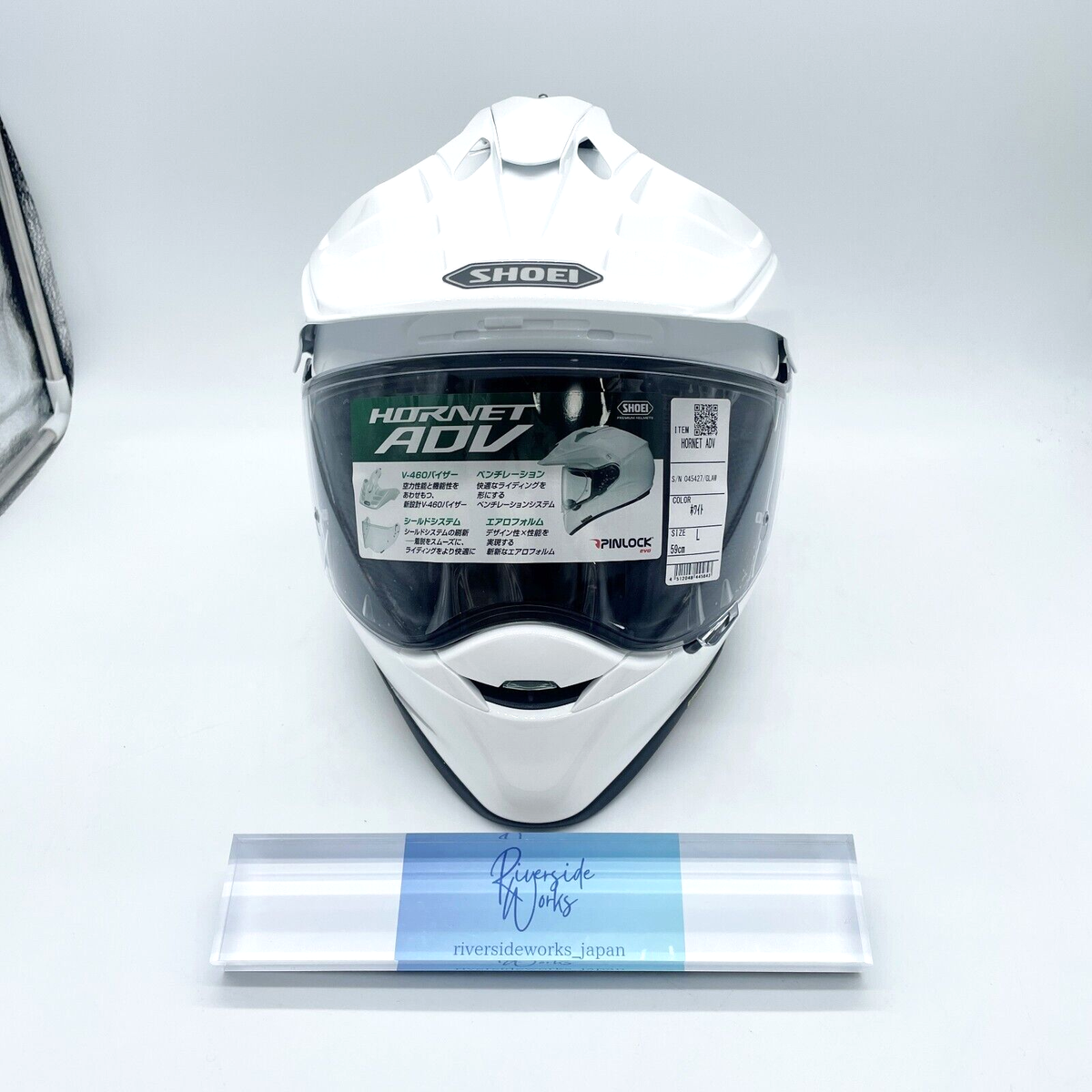 Shoei Hornet ADV White Motorcycle Helmet Size M 57cm From Japan 