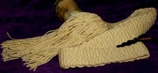 #67 Powder Horn inkle loom strap Golden Wool Strap  1.25" x 50.5"