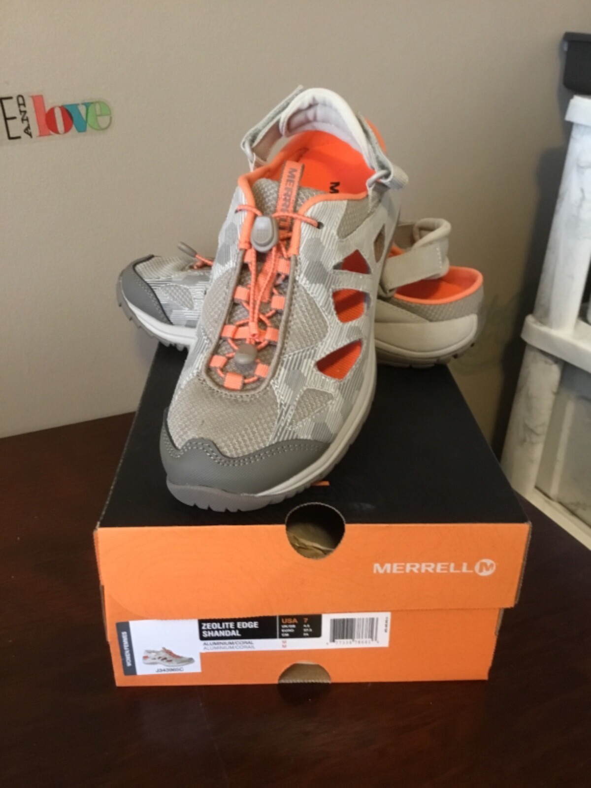 SANDALI DONNA MERRELL alluminio corallo J343965C TAGLIA 7 (CON73)