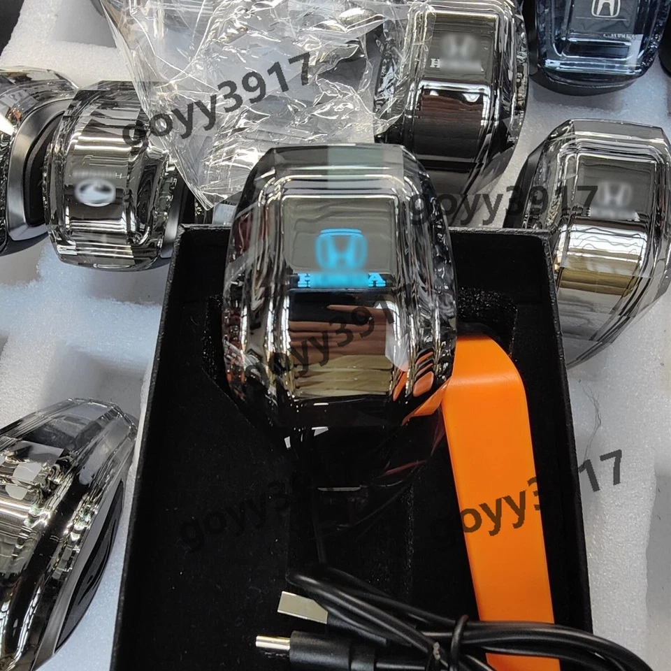 Manija de perilla de cambio de marchas de cristal con luz LED para Honda Civic 10ª 11ª 9ª generación Foto 4 de 4