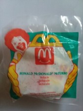 b 1995 McDonalds Happy Meal RONALD McTURBO VEHICLE SEALED TOY WITH STICKERS