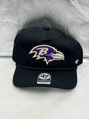 Baltimore Ravens NFL '47 Brand Black Rope Hitch Snapback