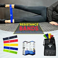 Resistance Bands Loop Set of 5 Exercise Workout CrossFit Fitness Yoga Booty Band