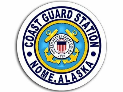 8cm 2xAufkleber Sticker Decal Uscg Coast Guard Station Nome Alaska F3233