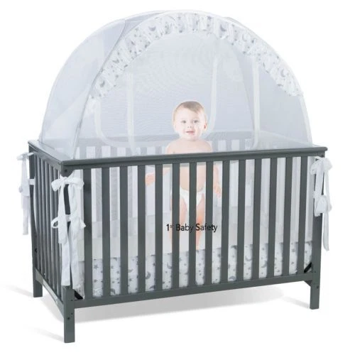 Dormido Humilde Caña Baby Crib Tent Safety Net Pop Up Canopy Cover - Never Recalled UVG | eBay