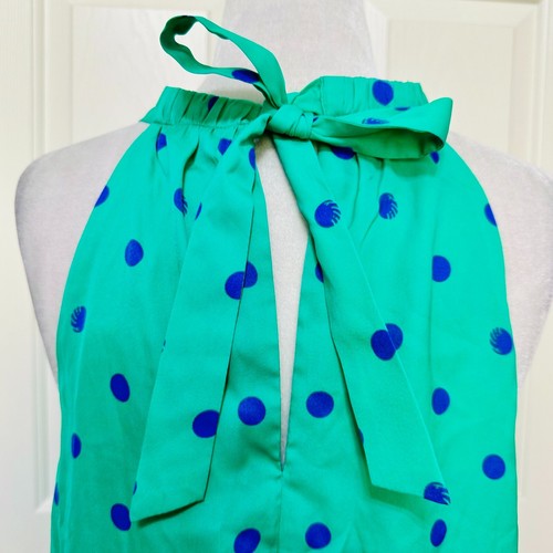 LILLY PULITZER RORI HALTER TOP BOTANICAL GARDEN HOTTER SPOT POLKA DOTS MED $118 - Picture 6 of 10