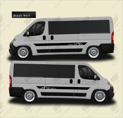 Fits Citroen Relay Jumper L2 (2006-On) - Mountains Side Stripes Camper Motorhome - Picture 4 of 18