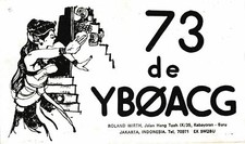 9756 Amateur Radio QSL Card JAKARTA INDONESIA