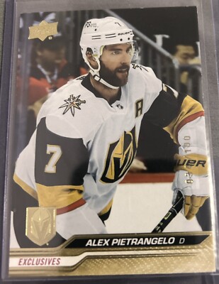 Alex Pietrangelo UD Exclusives #034/100 2023-2024 Vegas Golden Knights