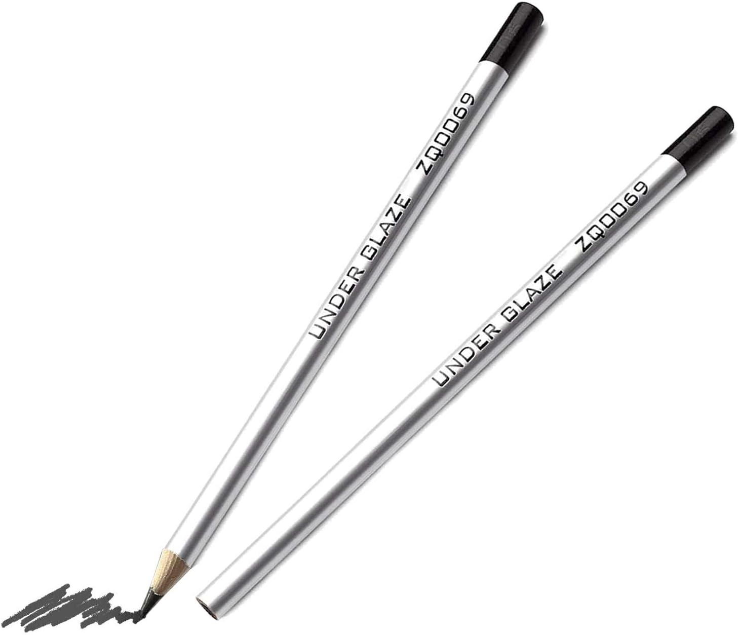 Underglaze Pencils, (Black, 2Ps) Underglaze Pencils for Pottery. Black Underglaz-image