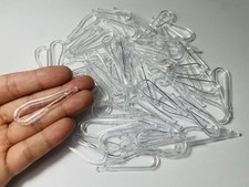 1.8inch/45mm 160Pcs Transparent Plastic U Shape Alligator Clips with Teethles...