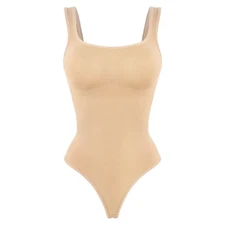 3pcs Seamless Bodysuit Women Shapewear Tummy Control Square Collar Tank Top U sh