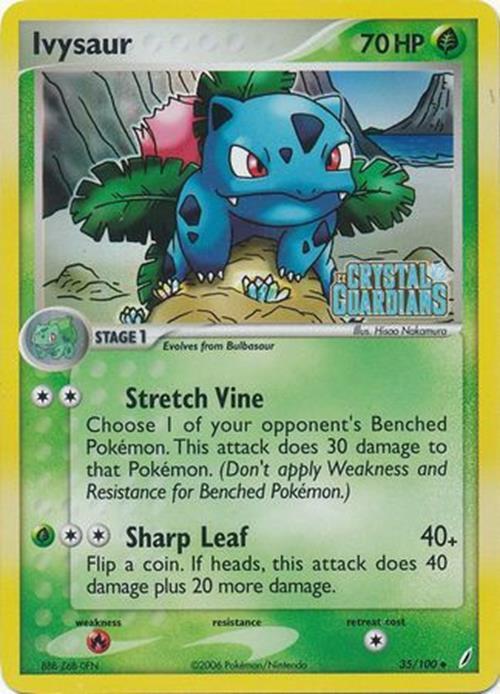 Ivysaur - 35/100 - Pokemon Crystal Guardians Reverse Holo Card LP