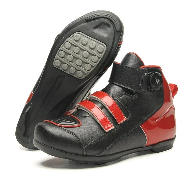 Botas de motocicleta para hombre transpirables anti-caída ciclista carretera carreras zapatos reflectantes Foto 4 de 4