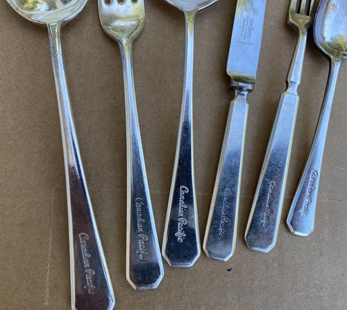 Table setting 6 pcs Canadian Pacific Railroad Dining Car silverware flatware - 第 2/7 張圖片