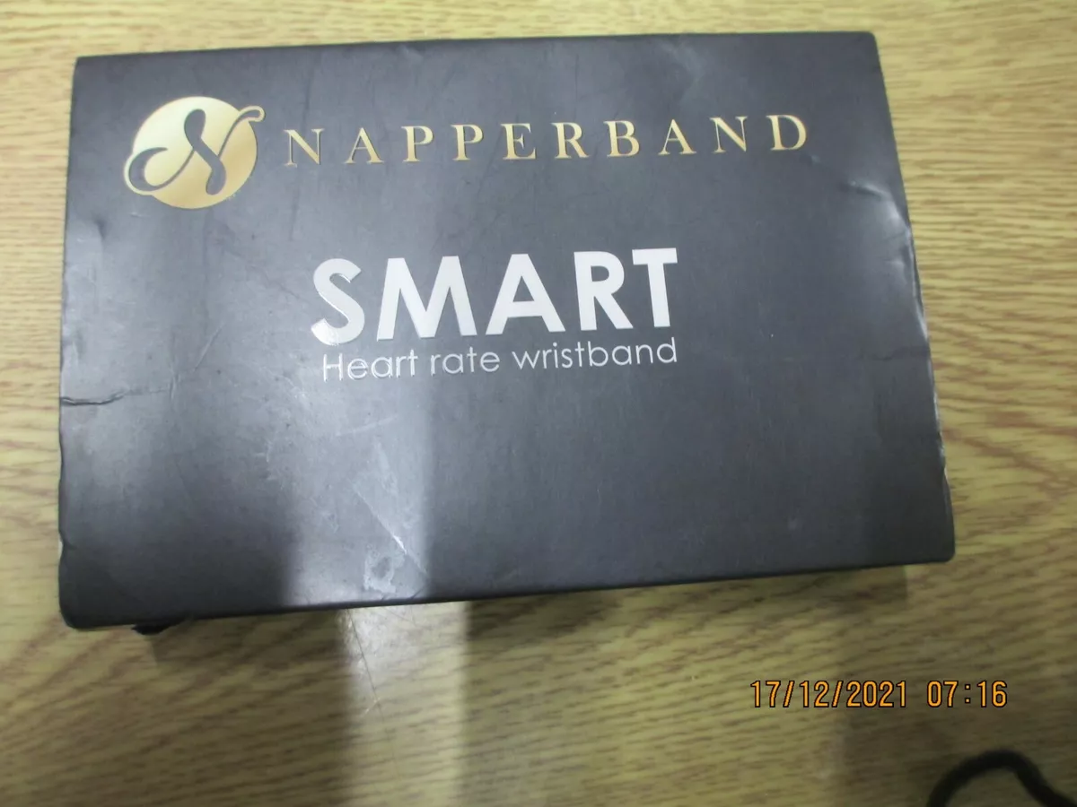 BOXED NAPPERBAND SMART HEART RATE WRISTBAND PURPLE RUNNING CALORIES STEPS