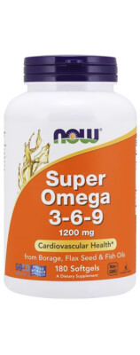 Now Foods Super Omega 3-6-9 1200mg 180 Softgels