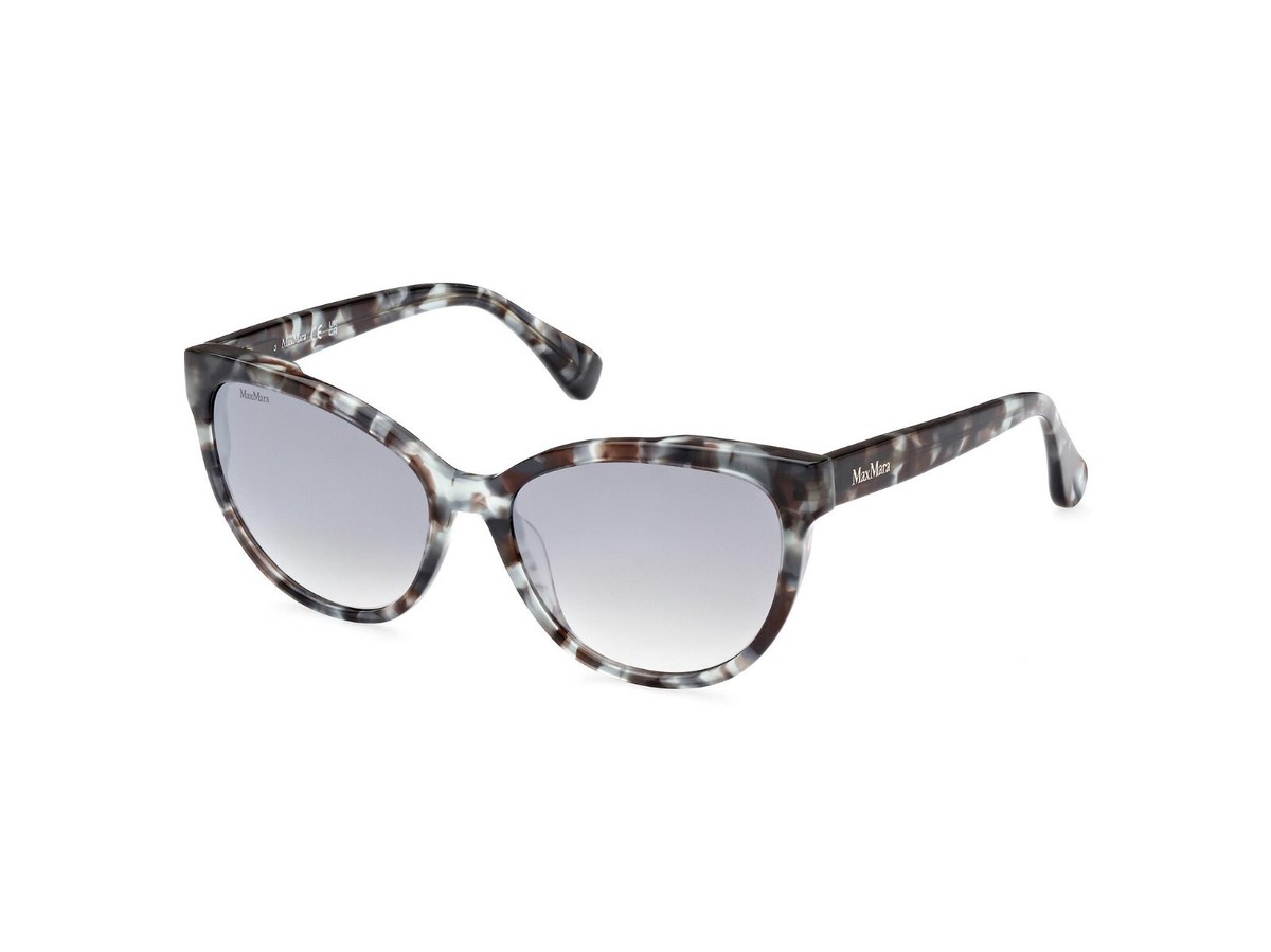 MAX MARA LOGO13 MM0058 55C Blue Havana Cat Eye Sunglasses 