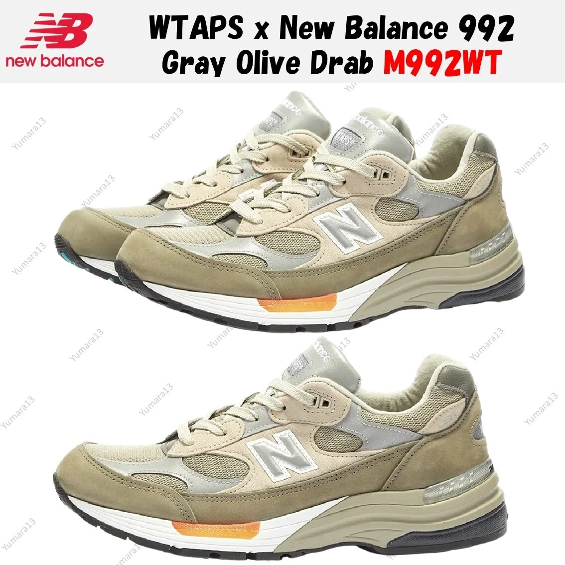 WTAPS x New Balance 992 Made in USA Olive Drab for Sale