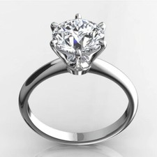 2,30 Karat Rund Form Diamant Solitär Verlobungsring Weißgold Finish Damen Ring